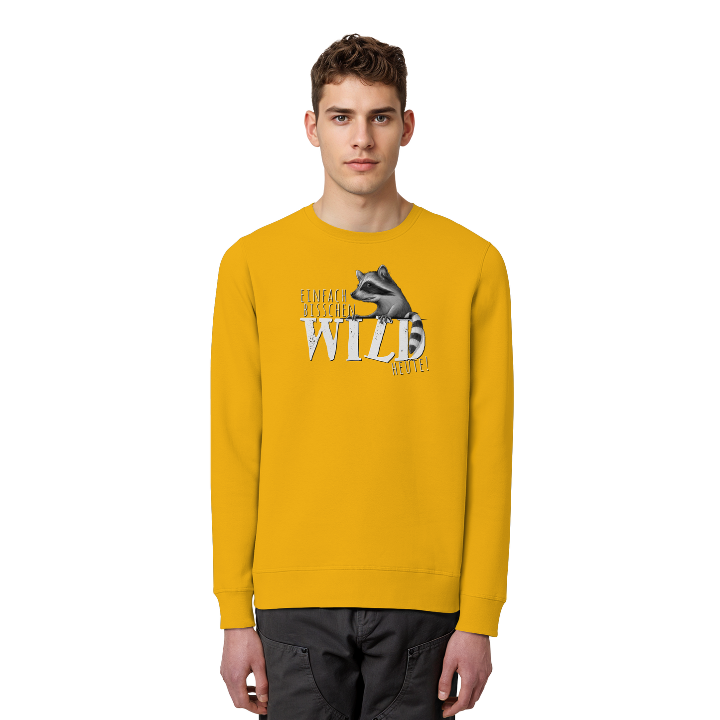 Bisschen wild heute! Waschbär - Organic Basic Unisex Sweatshirt