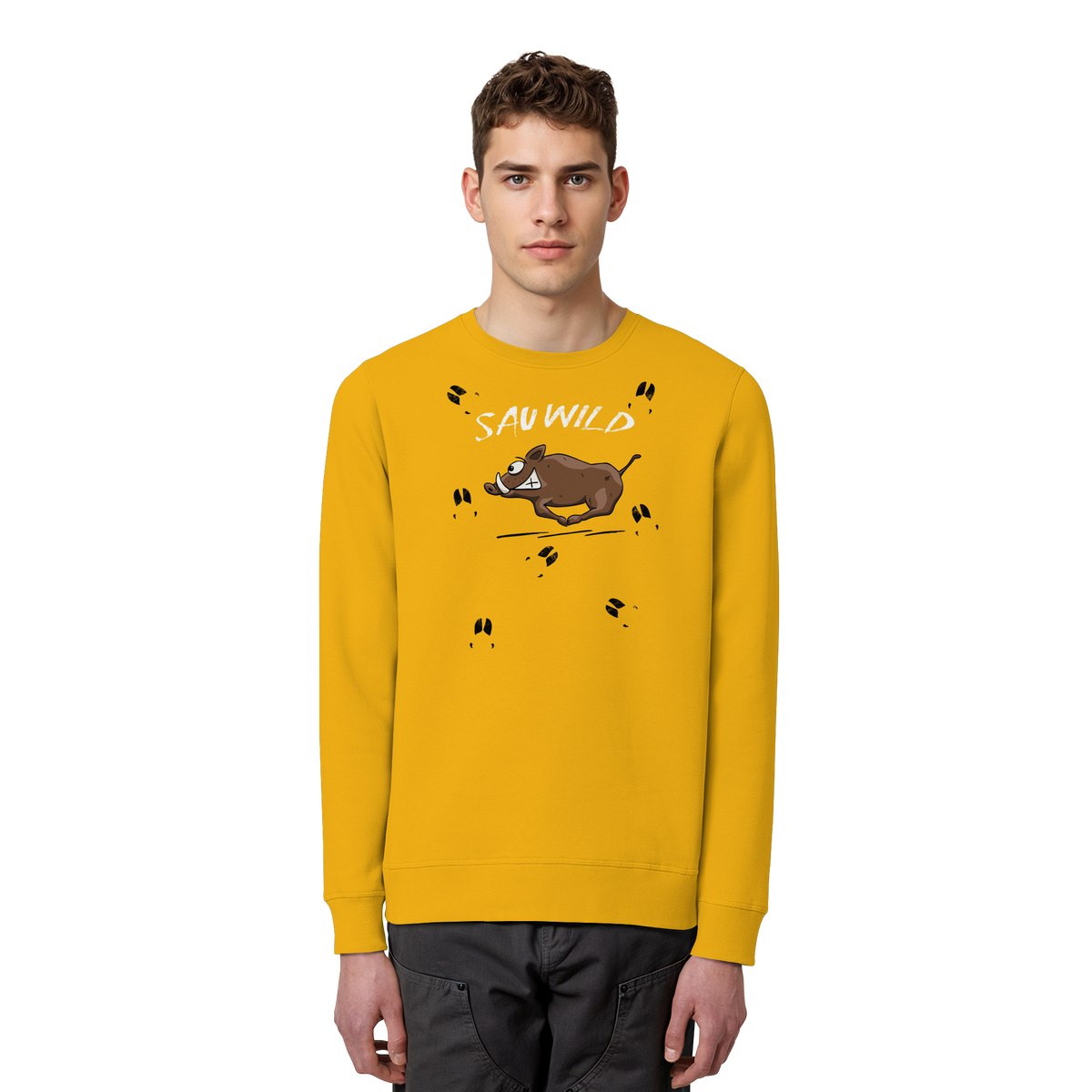 Sauwild wilde Sau | Wildschwein Keiler - Organic Basic Unisex Sweatshirt