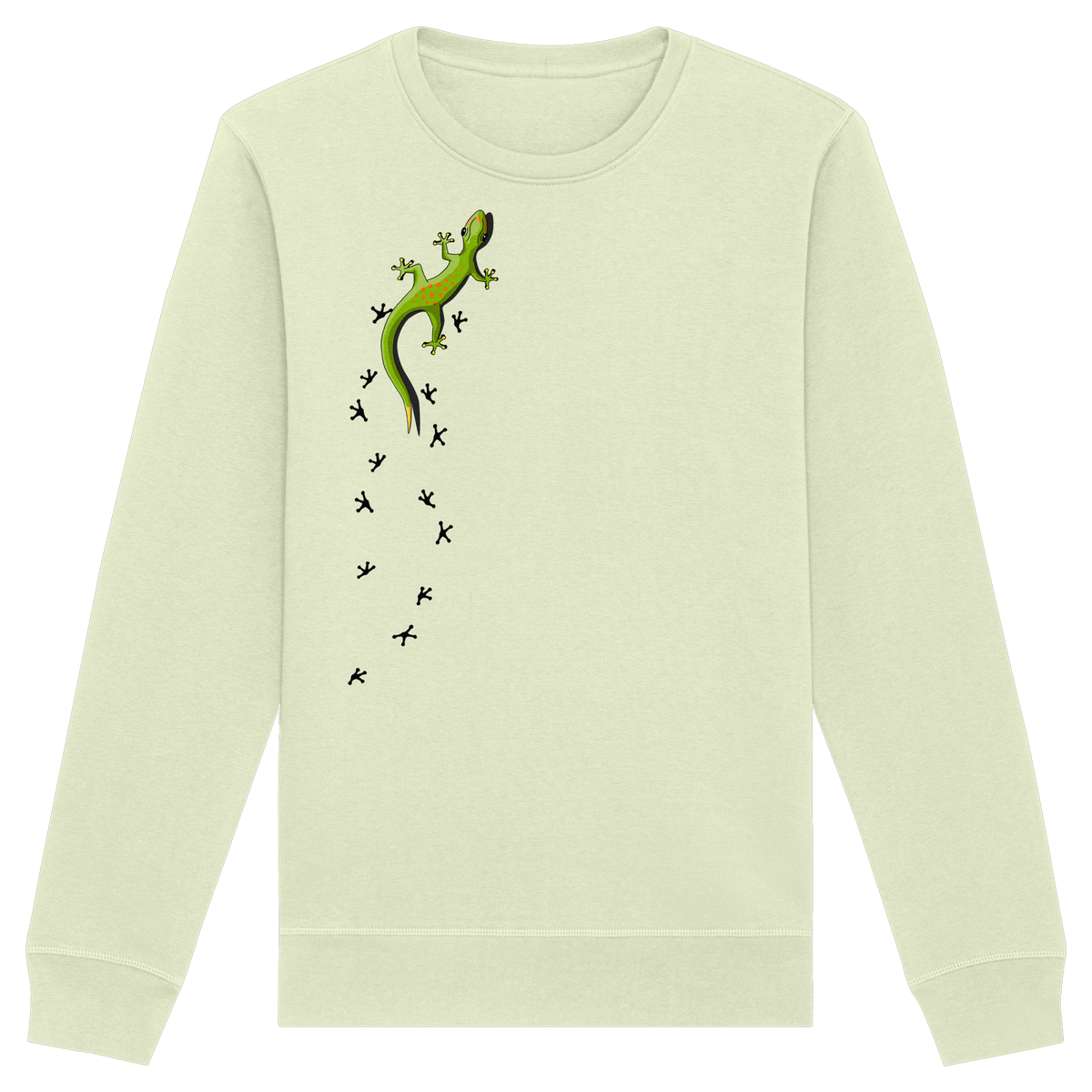 Kletternder Gecko mit Spuren - Organic Basic Unisex Sweatshirt