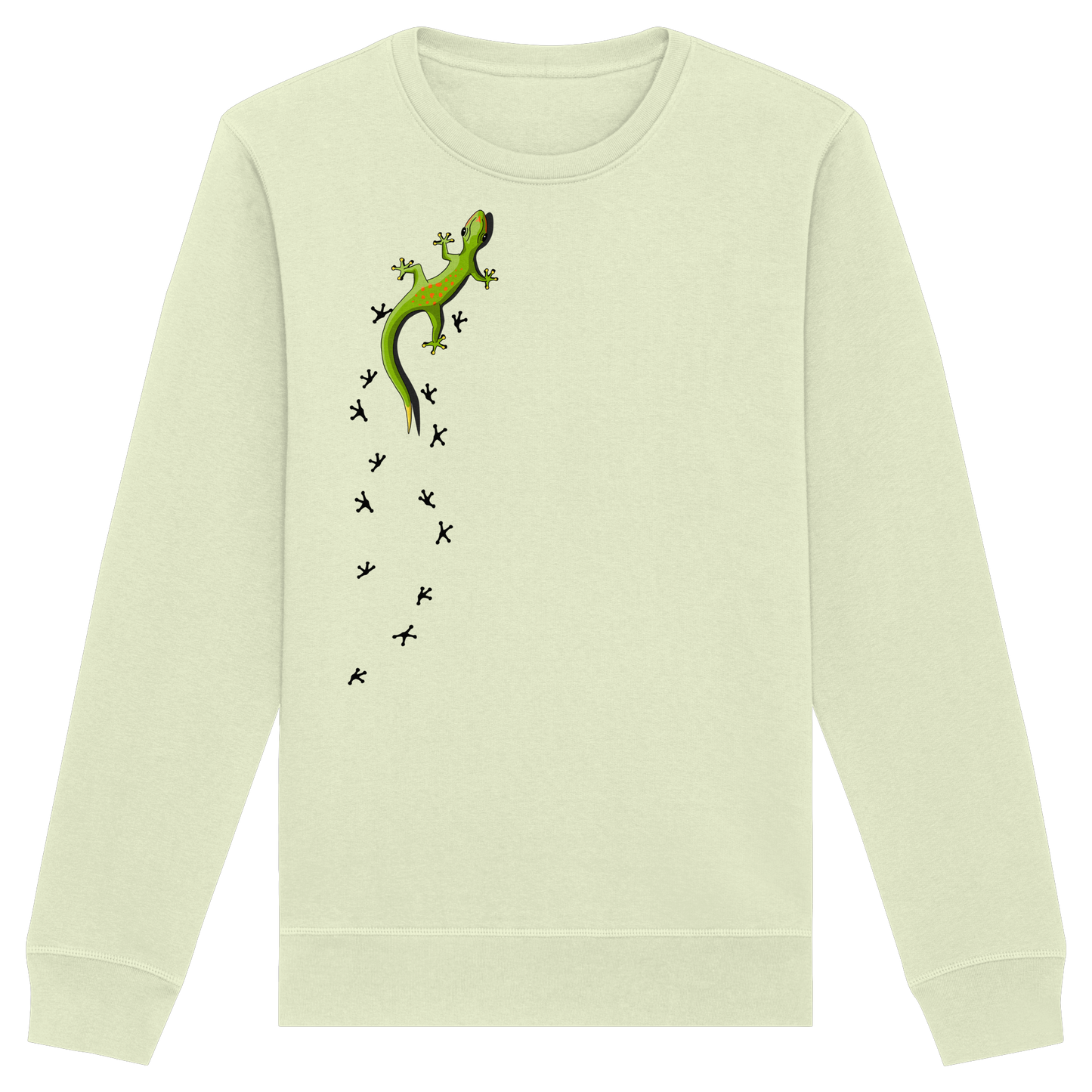 Kletternder Gecko mit Spuren - Organic Basic Unisex Sweatshirt