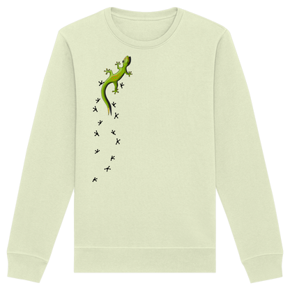 Kletternder Gecko mit Spuren - Organic Basic Unisex Sweatshirt
