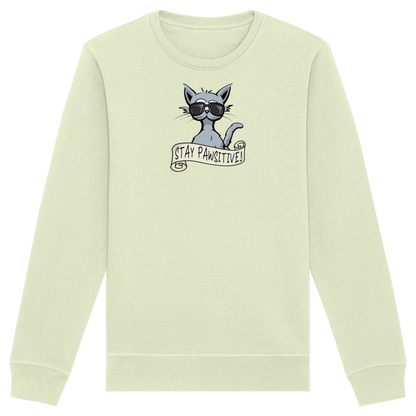 Stay Pawsitive Bleib lässig Hipster Katze - Organic Basic Unisex Sweatshirt
