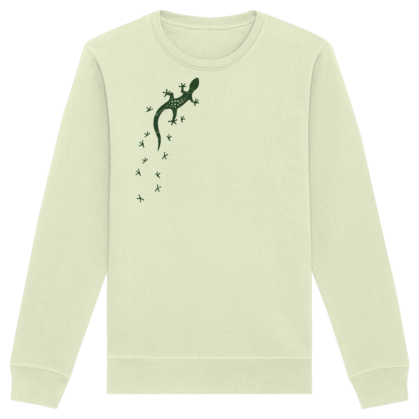 Gecko Eidechse Silhouette dunkel - Organic Basic Unisex Sweatshirt