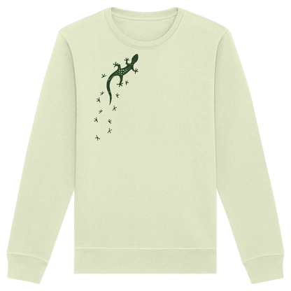 Gecko Eidechse Silhouette dunkel - Organic Basic Unisex Sweatshirt