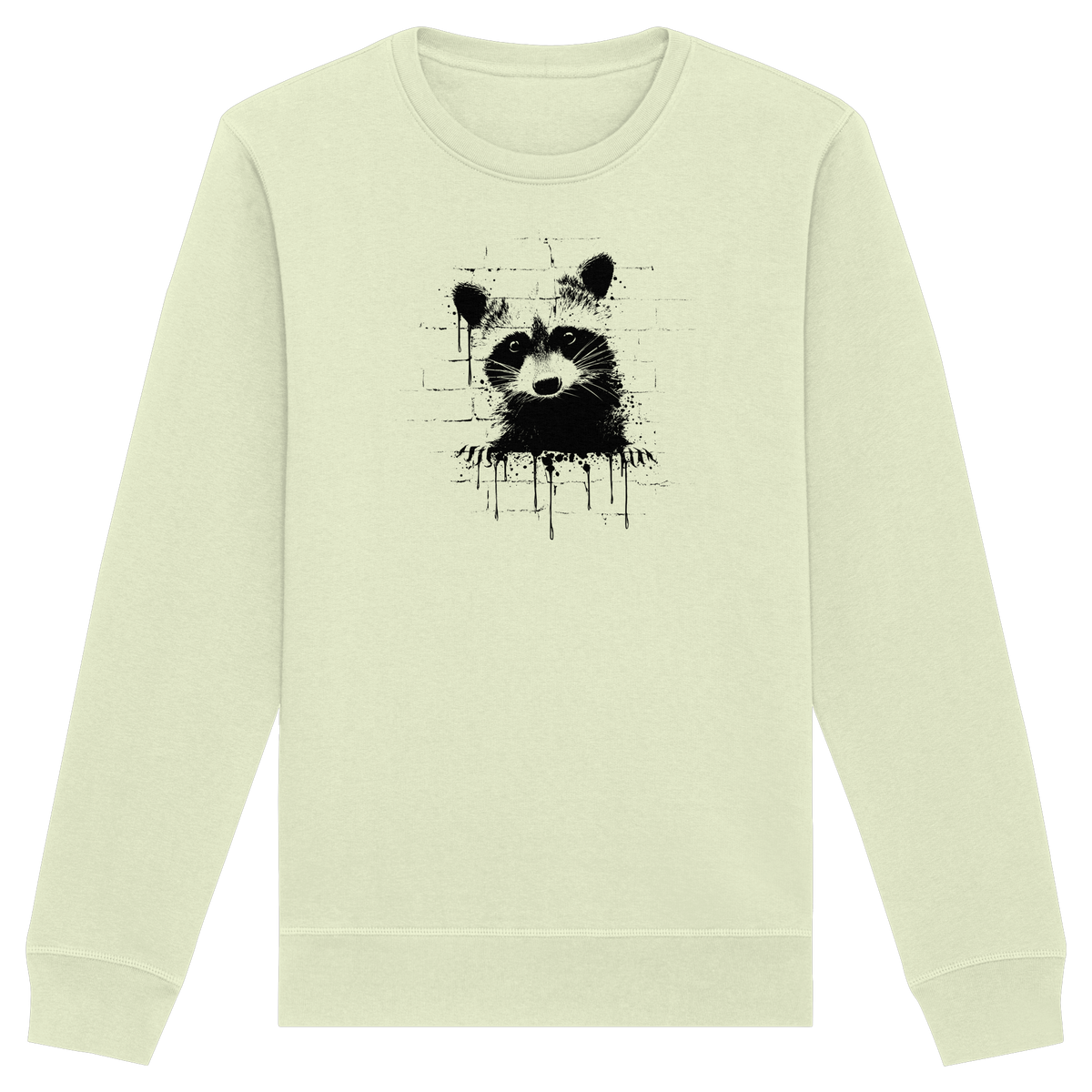 Funky Street Art Waschbär - Organic Basic Unisex Sweatshirt