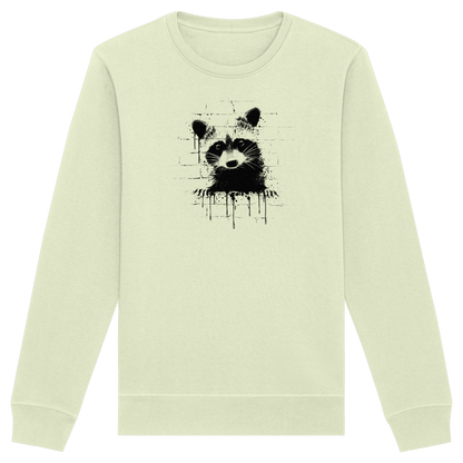 Funky Street Art Waschbär - Organic Basic Unisex Sweatshirt