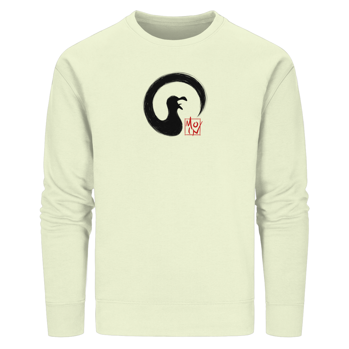 Moin kreischende japanische Enso Möwe - Organic Basic Unisex Sweatshirt