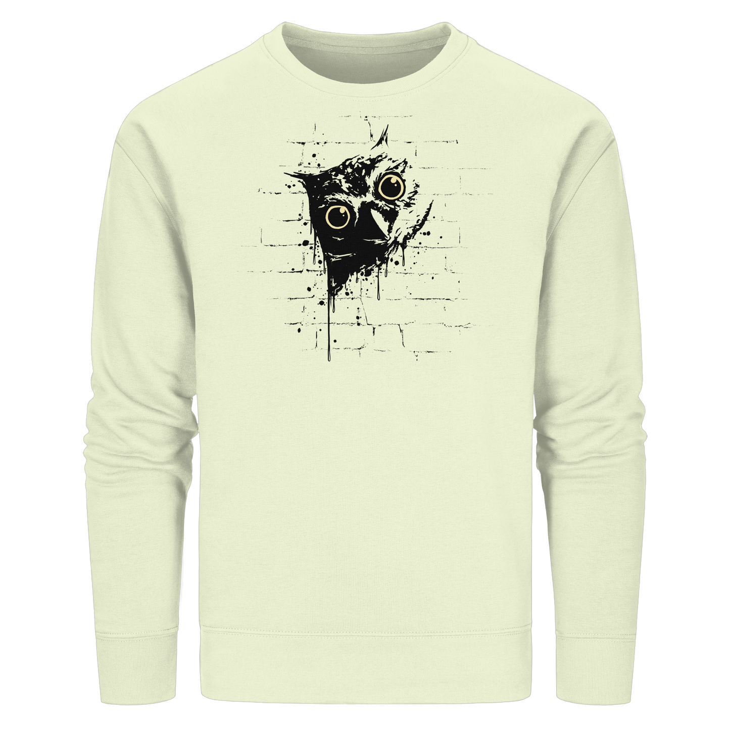 Lässige Street Art Eule - Organic Basic Unisex Sweatshirt