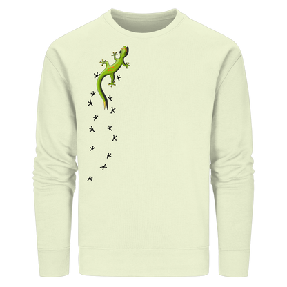 Kletternder Gecko mit Spuren - Organic Basic Unisex Sweatshirt