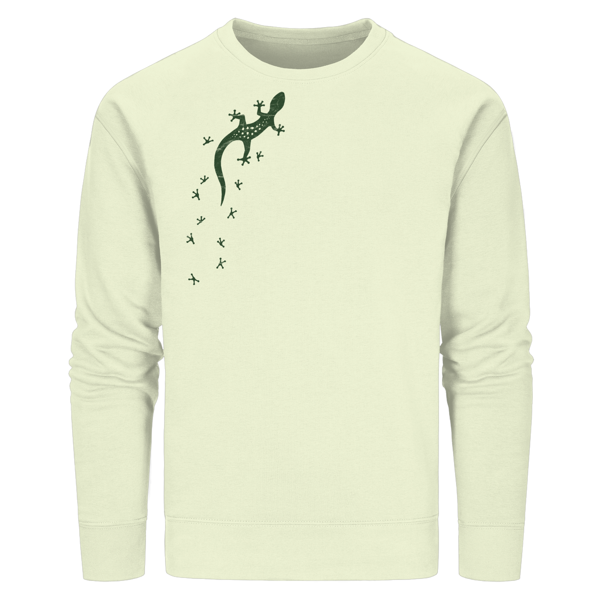 Gecko Eidechse Silhouette dunkel - Organic Basic Unisex Sweatshirt