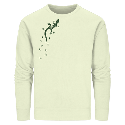 Gecko Eidechse Silhouette dunkel - Organic Basic Unisex Sweatshirt