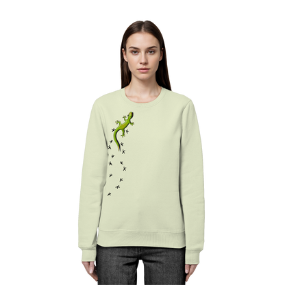 Kletternder Gecko mit Spuren - Organic Basic Unisex Sweatshirt