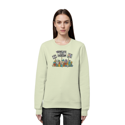 Demo-Katzen gegen Faschismus und für Vielfalt - Organic Basic Unisex Sweatshirt