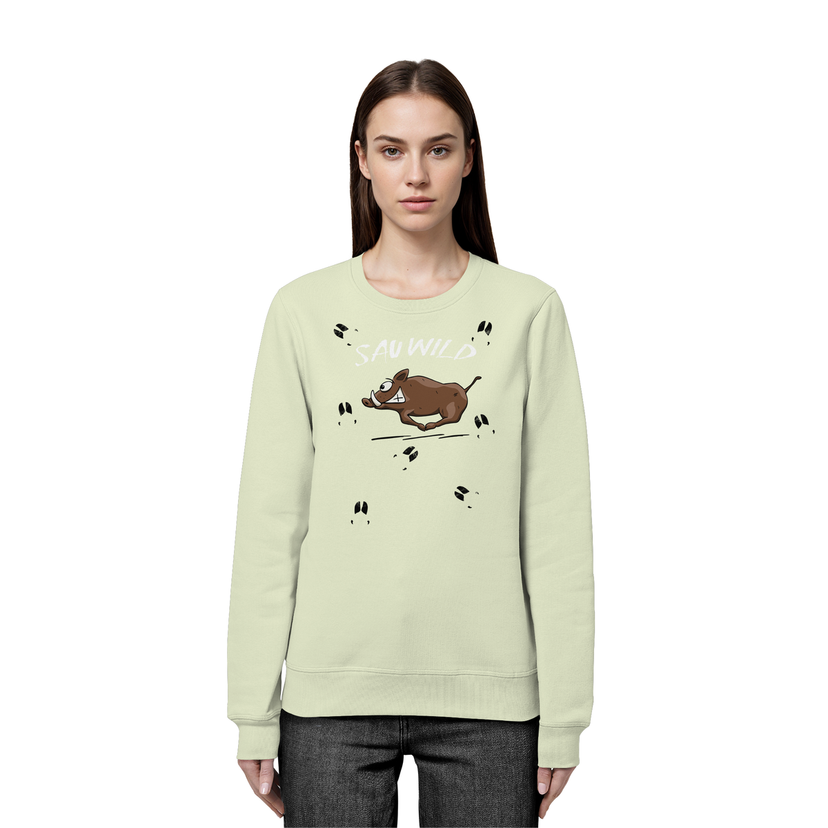 Sauwild wilde Sau | Wildschwein Keiler - Organic Basic Unisex Sweatshirt