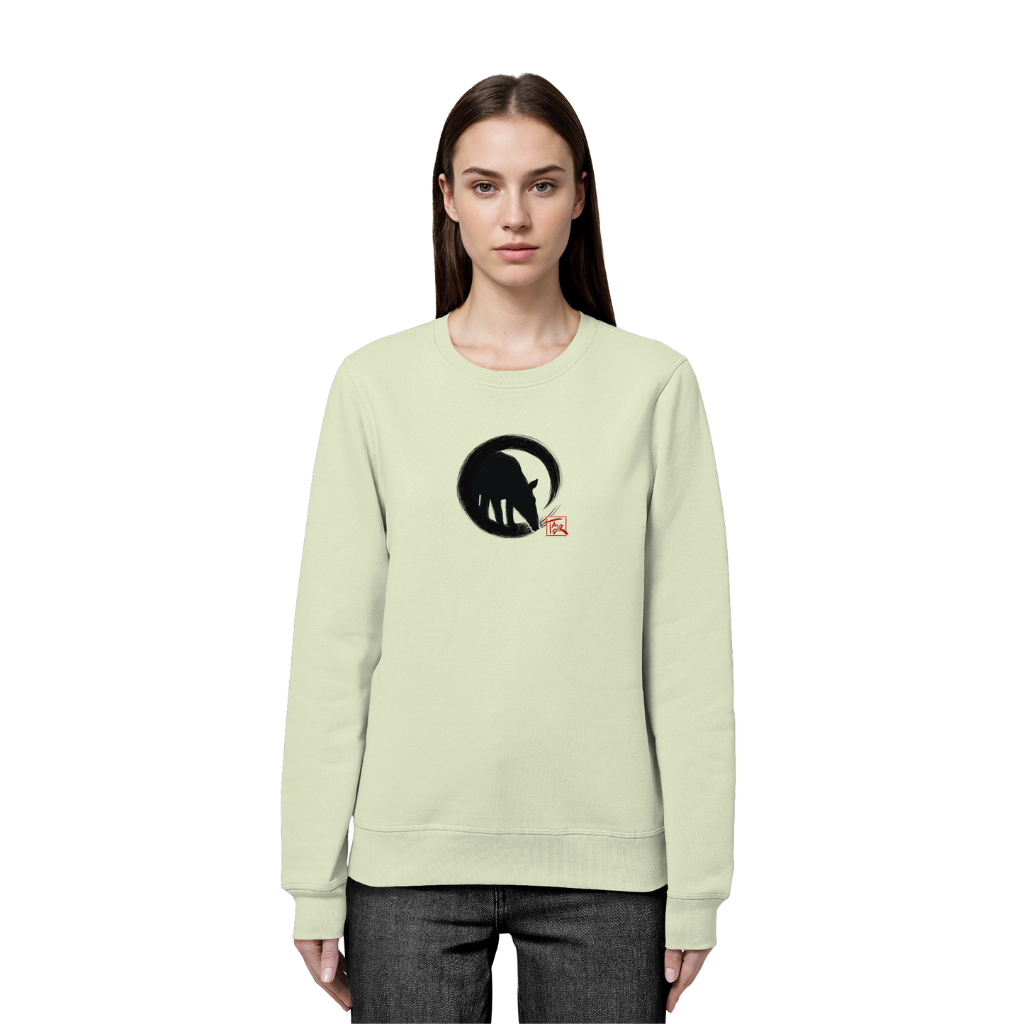 Zen Tapir im japanischen Enso Kreis - Organic Basic Unisex Sweatshirt