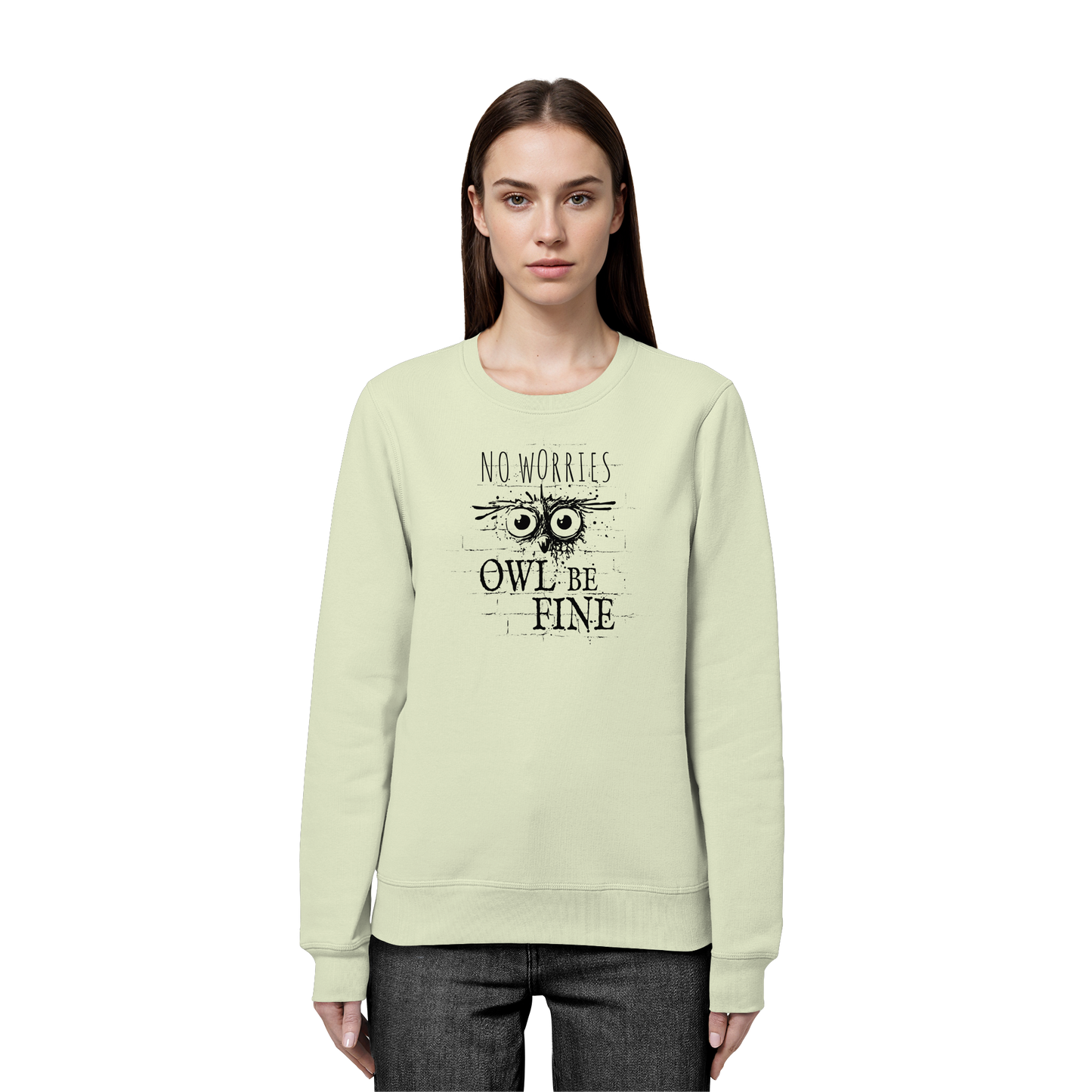 Owl Be Fine Street Art Eule - Organic Basic Unisex Sweatshirt