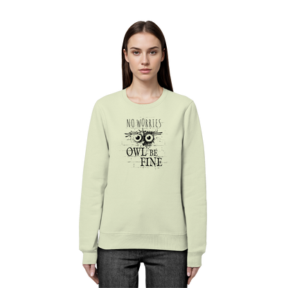 Owl Be Fine Street Art Eule - Organic Basic Unisex Sweatshirt