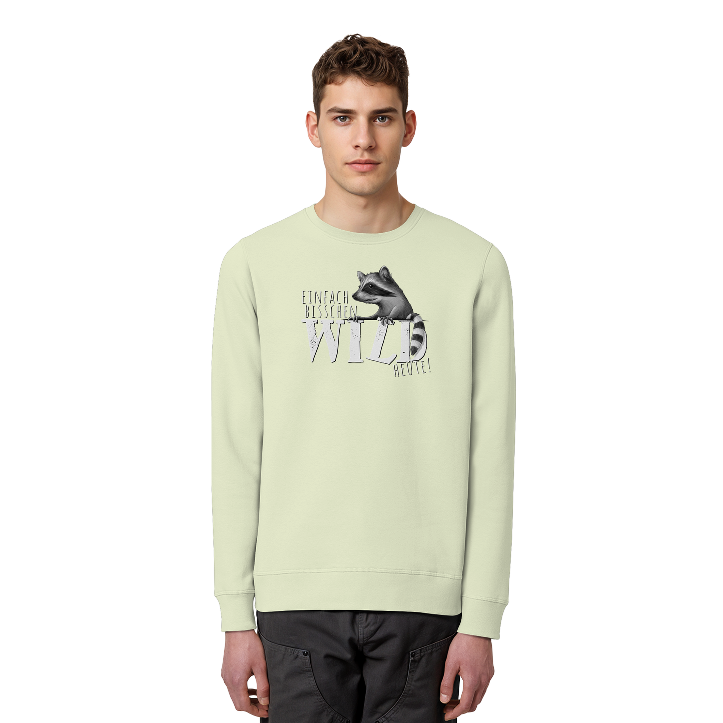 Bisschen wild heute! Waschbär - Organic Basic Unisex Sweatshirt