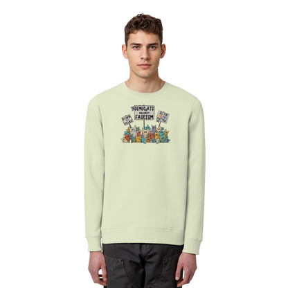 Demo-Katzen gegen Faschismus und für Vielfalt - Organic Basic Unisex Sweatshirt