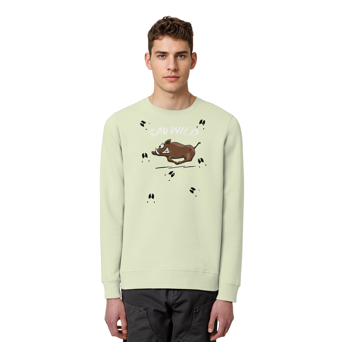 Sauwild wilde Sau | Wildschwein Keiler - Organic Basic Unisex Sweatshirt