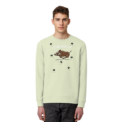 Sauwild wilde Sau | Wildschwein Keiler - Organic Basic Unisex Sweatshirt