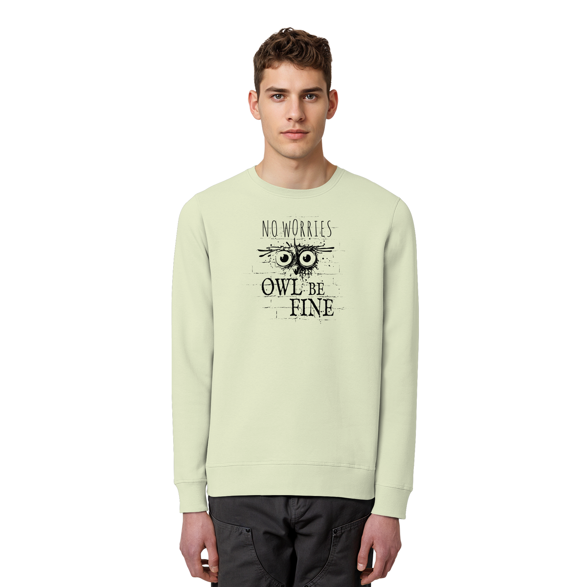 Owl Be Fine Street Art Eule - Organic Basic Unisex Sweatshirt