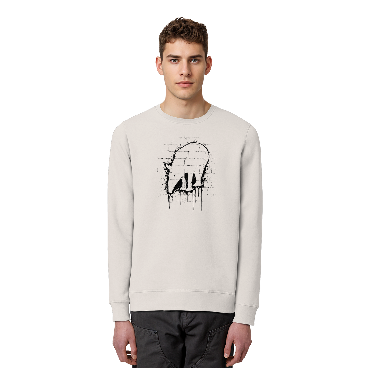 Urban Street Art Tapir Silhouette - Organic Basic Unisex Sweatshirt