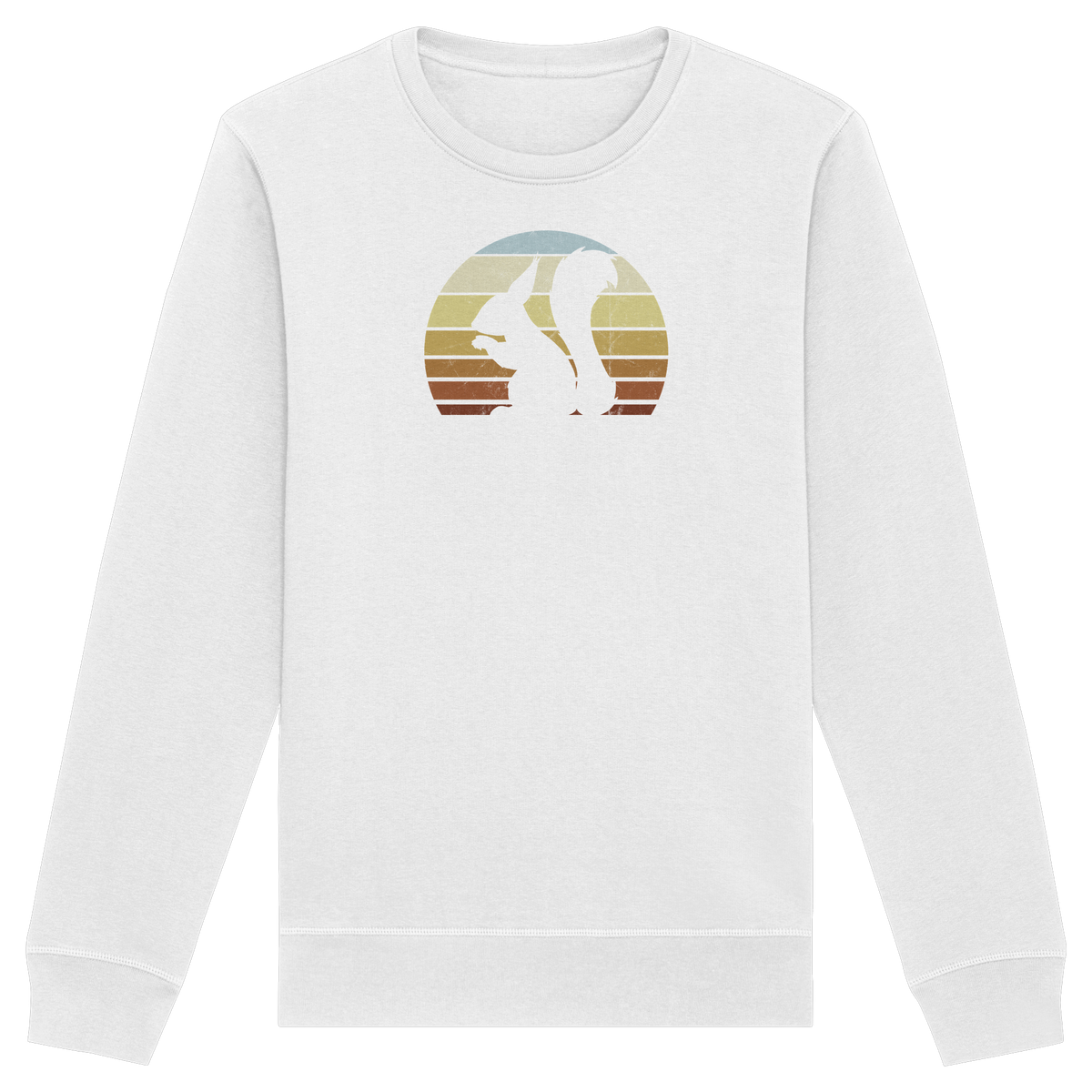 Retro Eichhörnchen Silhouette - Organic Basic Unisex Sweatshirt