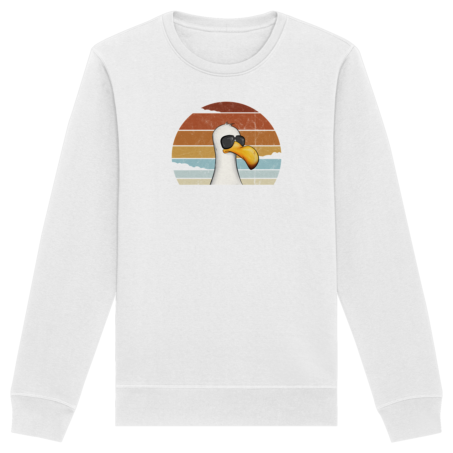 Cool lässige Retro Möwe - Organic Basic Unisex Sweatshirt