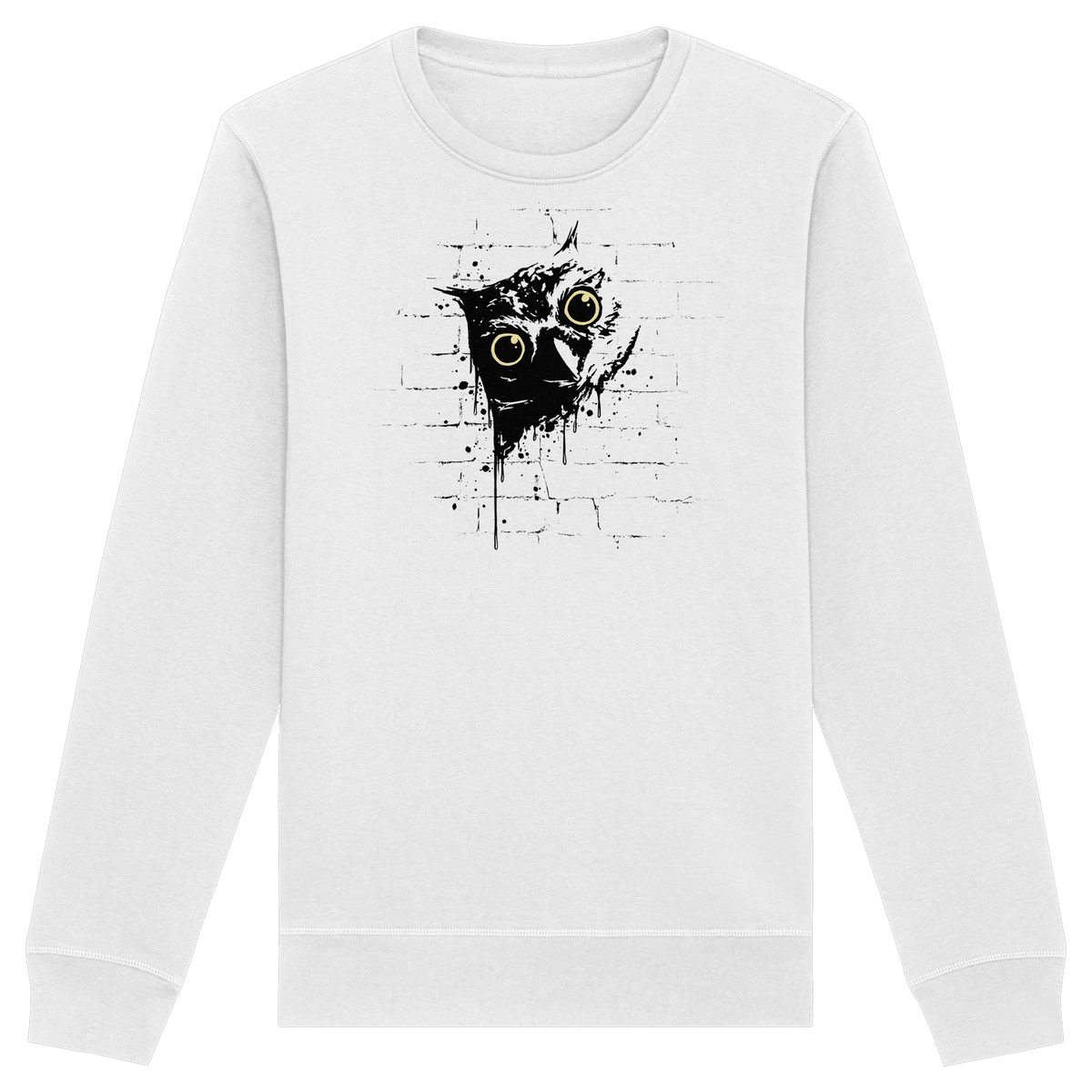 Lässige Street Art Eule - Organic Basic Unisex Sweatshirt