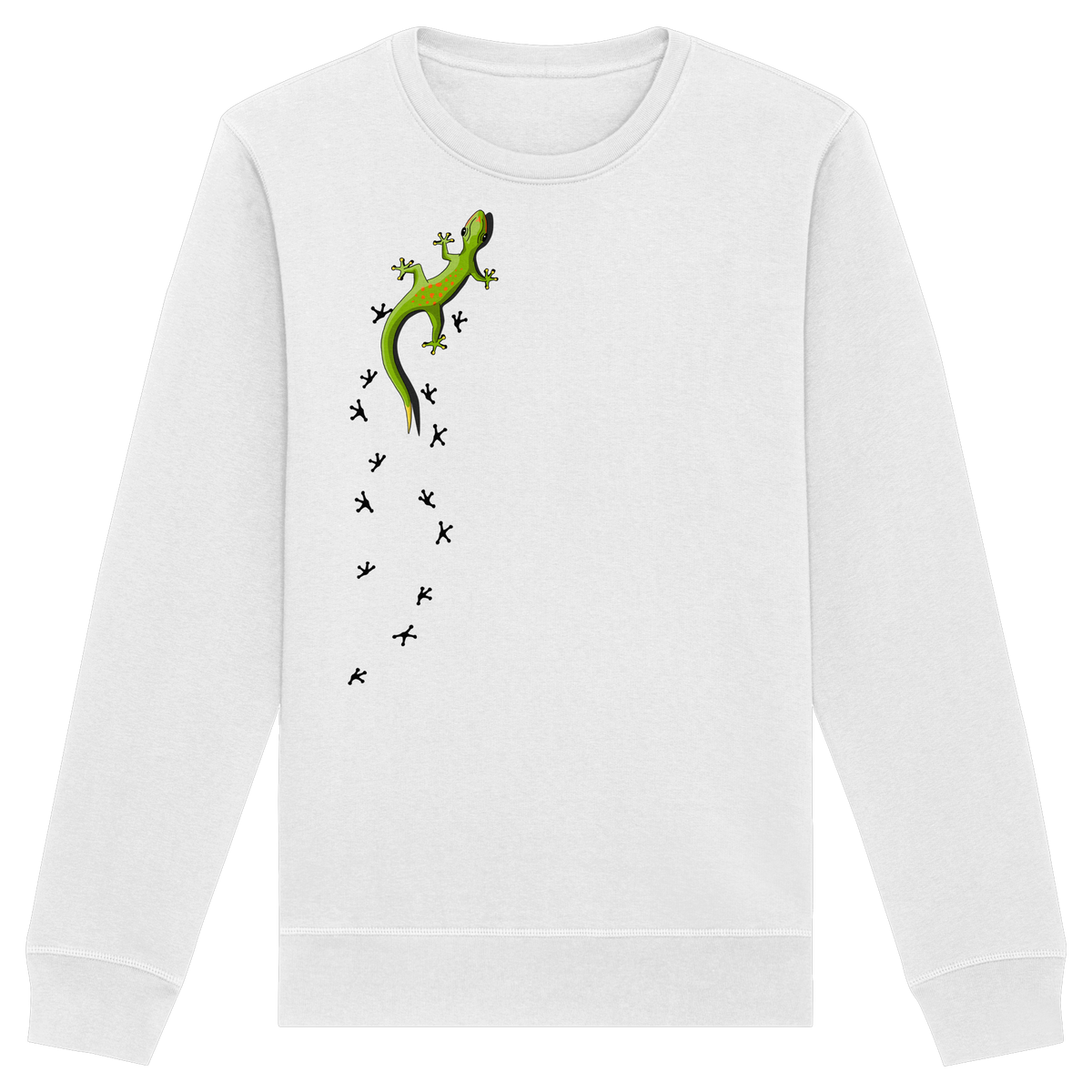 Kletternder Gecko mit Spuren - Organic Basic Unisex Sweatshirt