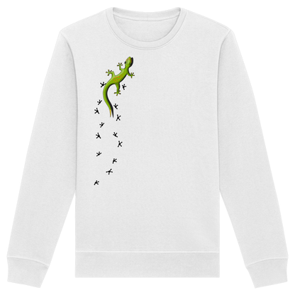 Kletternder Gecko mit Spuren - Organic Basic Unisex Sweatshirt