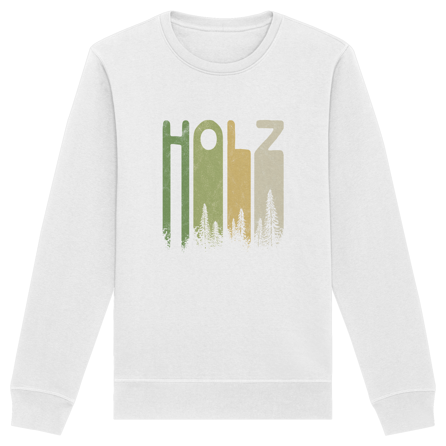 Holz Retro Wald Schriftzug - Organic Basic Unisex Sweatshirt