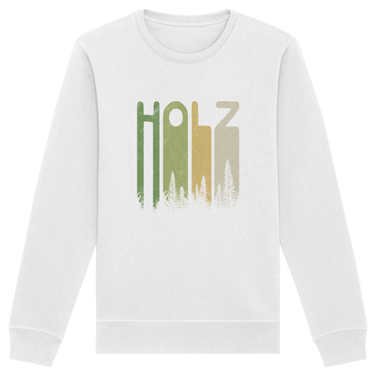 Holz Retro Wald Schriftzug - Organic Basic Unisex Sweatshirt