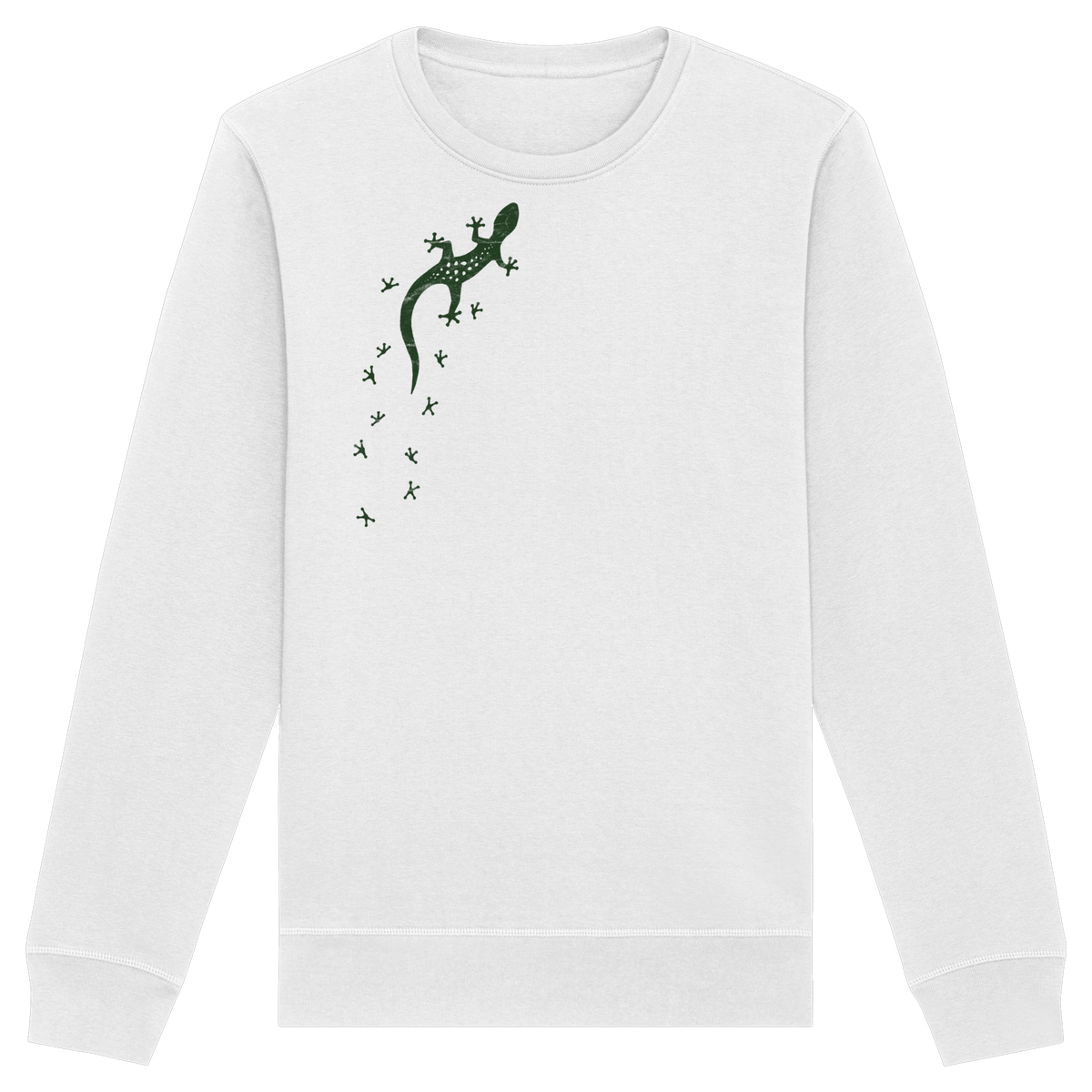 Gecko Eidechse Silhouette dunkel - Organic Basic Unisex Sweatshirt