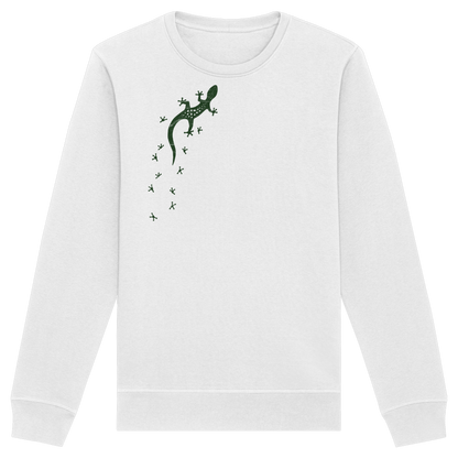 Gecko Eidechse Silhouette dunkel - Organic Basic Unisex Sweatshirt