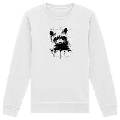 Funky Street Art Waschbär - Organic Basic Unisex Sweatshirt