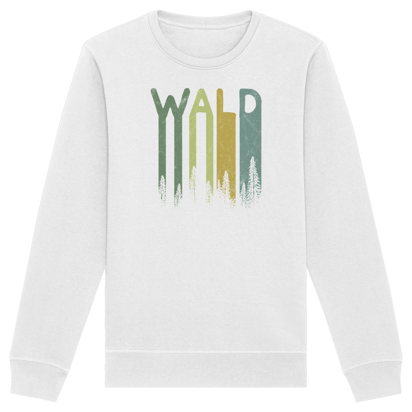 Wald Retro Forst Schriftzug - Organic Basic Unisex Sweatshirt