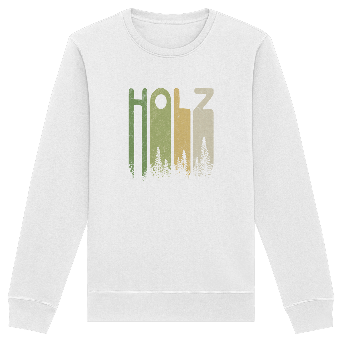 Holz Retro Wald Schriftzug - Organic Basic Unisex Sweatshirt