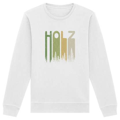 Holz Retro Wald Schriftzug - Organic Basic Unisex Sweatshirt