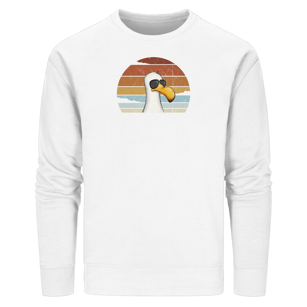 Cool lässige Retro Möwe - Organic Basic Unisex Sweatshirt