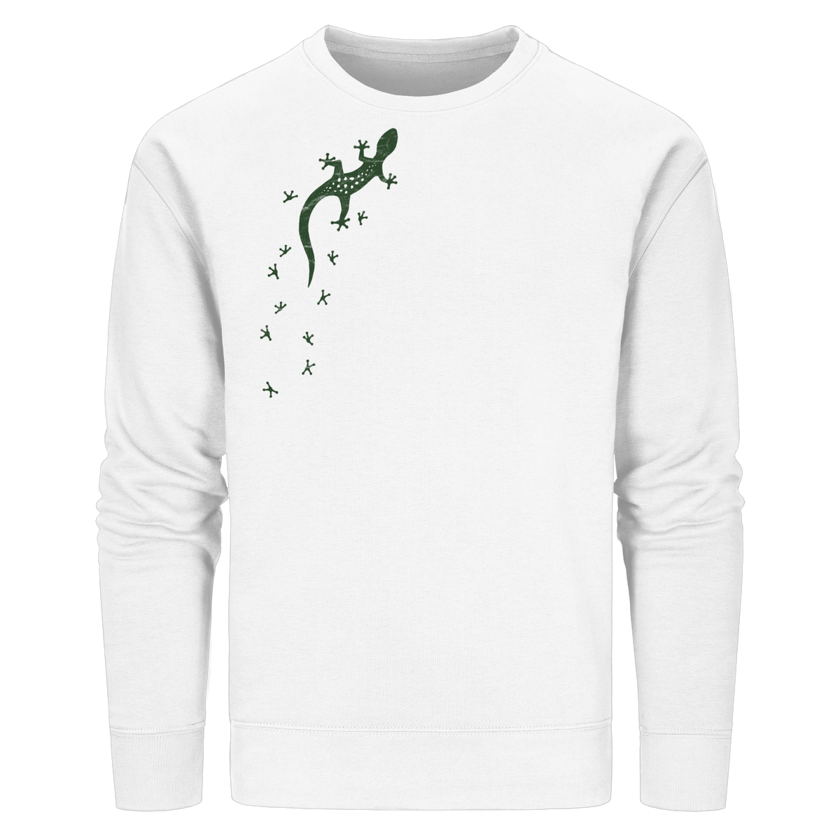 Gecko Eidechse Silhouette dunkel - Organic Basic Unisex Sweatshirt