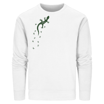 Gecko Eidechse Silhouette dunkel - Organic Basic Unisex Sweatshirt