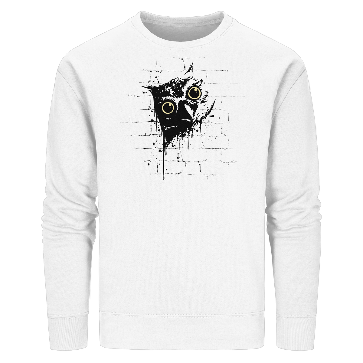 Lässige Street Art Eule - Organic Basic Unisex Sweatshirt