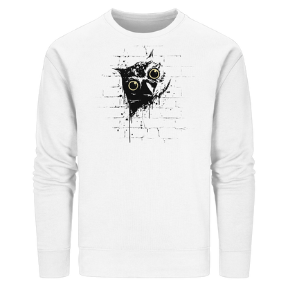 Lässige Street Art Eule - Organic Basic Unisex Sweatshirt