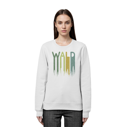 Wald Retro Forst Schriftzug - Organic Basic Unisex Sweatshirt