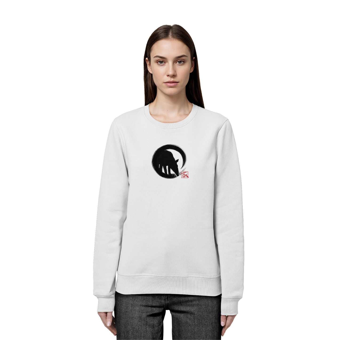 Zen Tapir im japanischen Enso Kreis - Organic Basic Unisex Sweatshirt