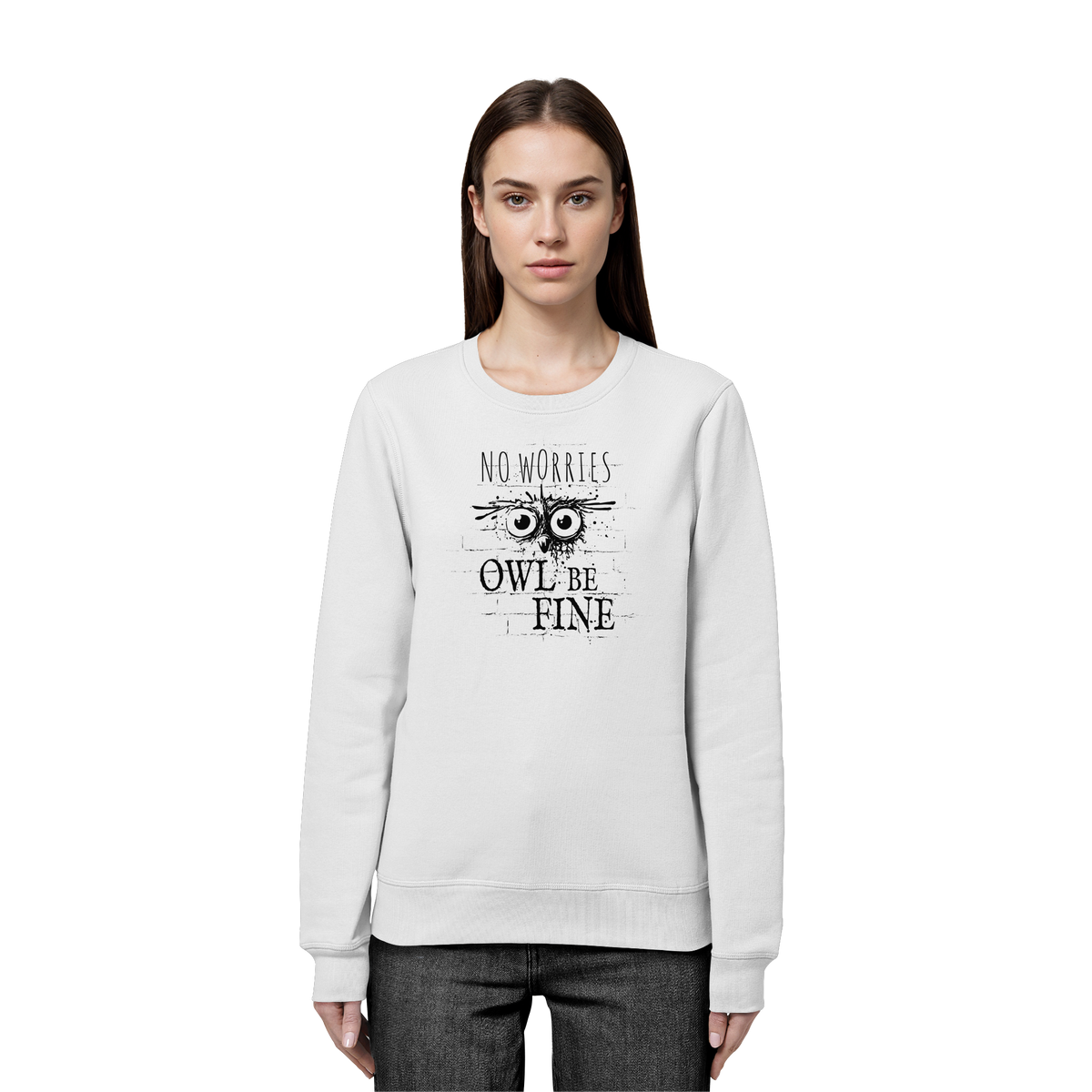 Owl Be Fine Street Art Eule - Organic Basic Unisex Sweatshirt