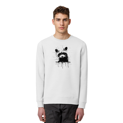 Funky Street Art Waschbär - Organic Basic Unisex Sweatshirt