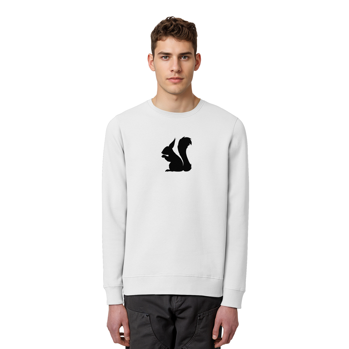 Eichhörnchen Silhouette - Organic Basic Unisex Sweatshirt